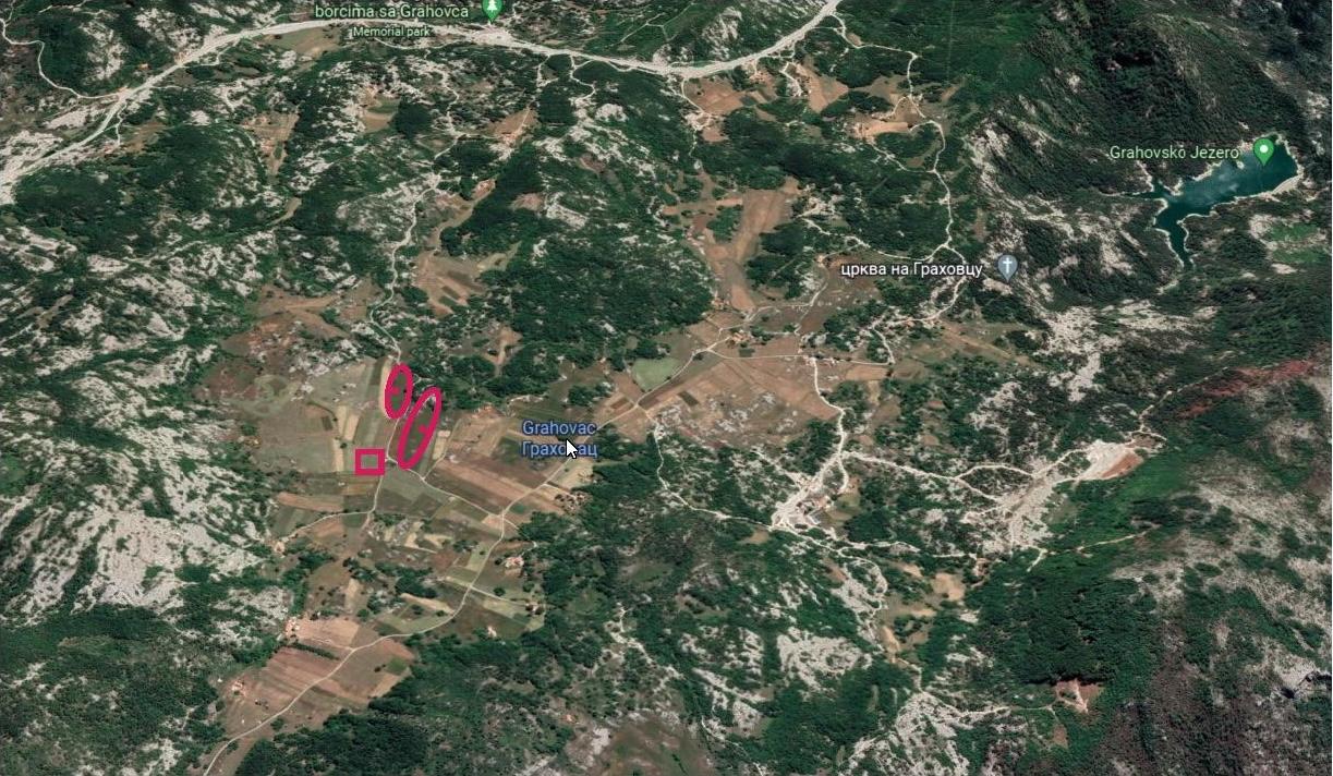eko geri çekilme veya tarım için Grahovoda 164.000 m2 arazi